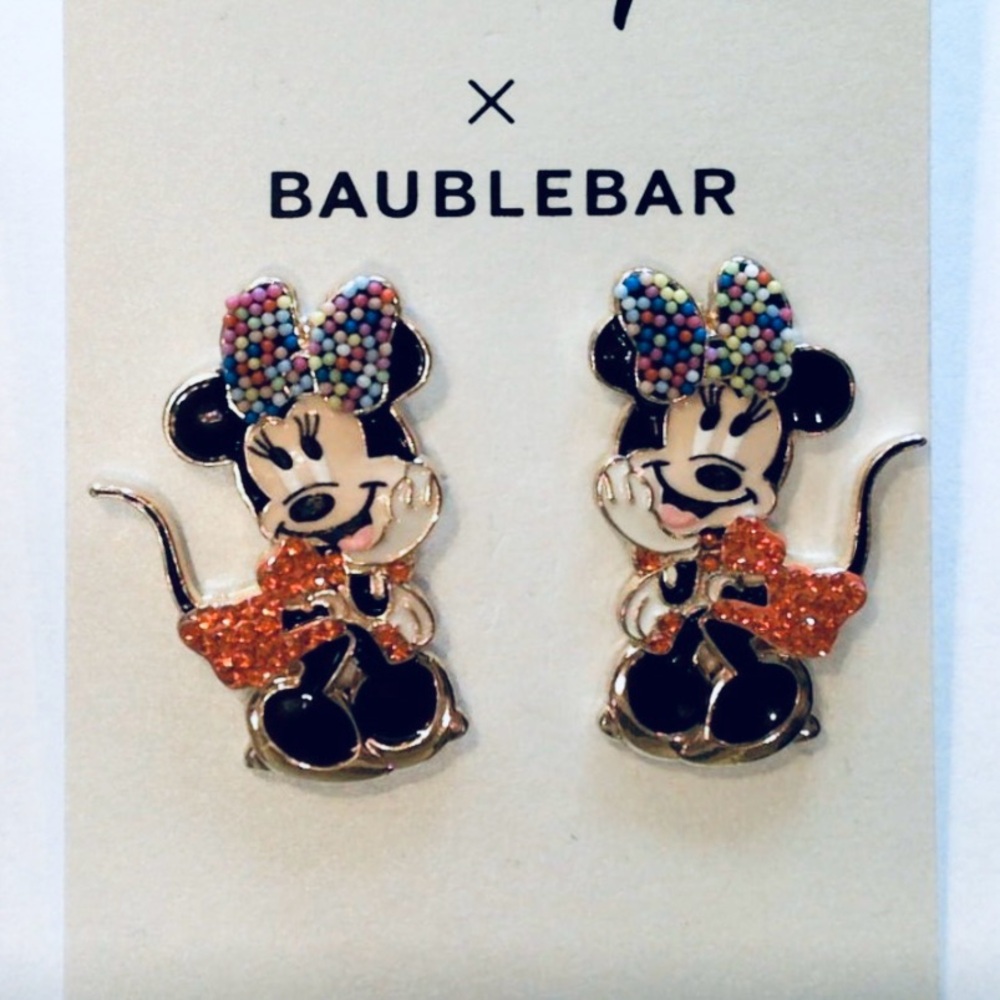 BAUBLEBAR Minnie Mouse Disney Red Dress Earrings